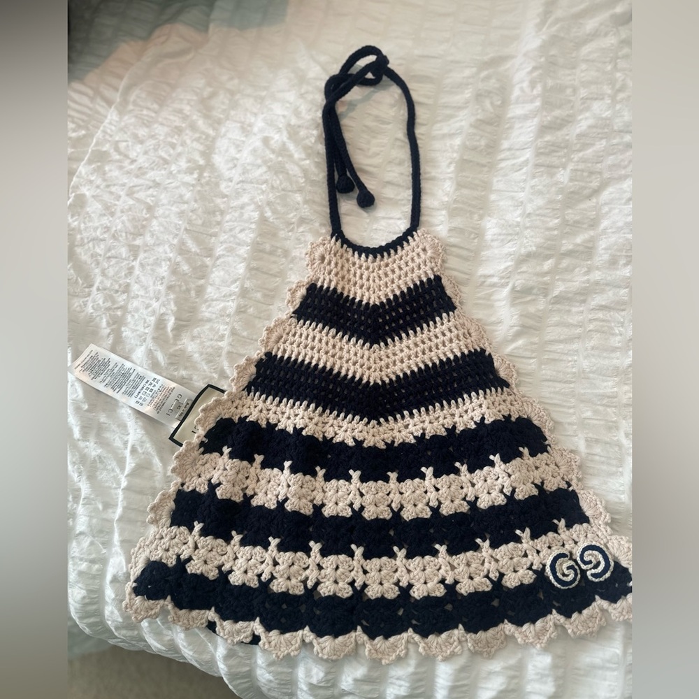 Crocheted Gucci halter top